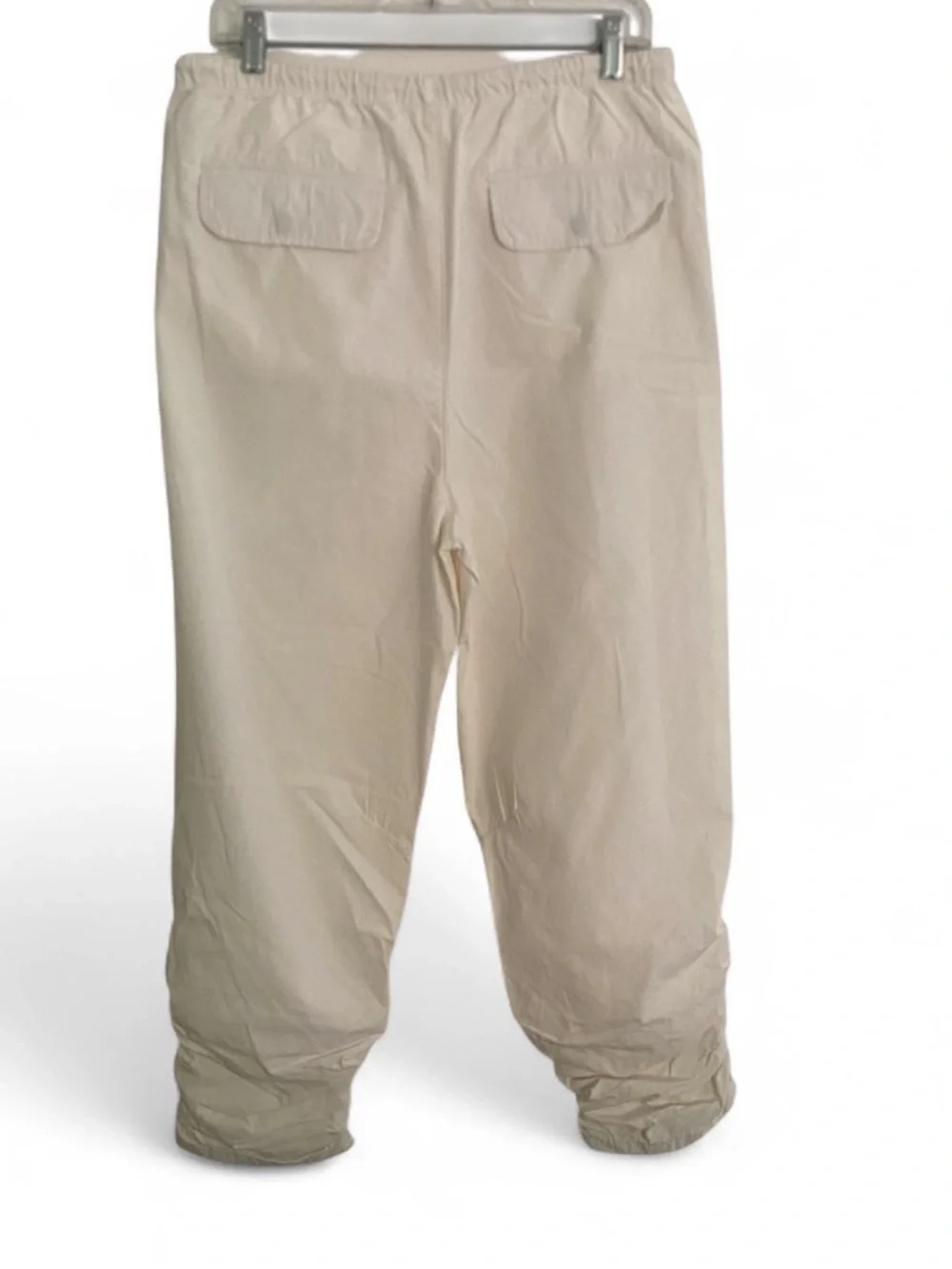 FREE PEOPLE CREAM SOFT SHIRRED DRAWSTRING WAIST 100% COTTON PANTS SIZE SMALL